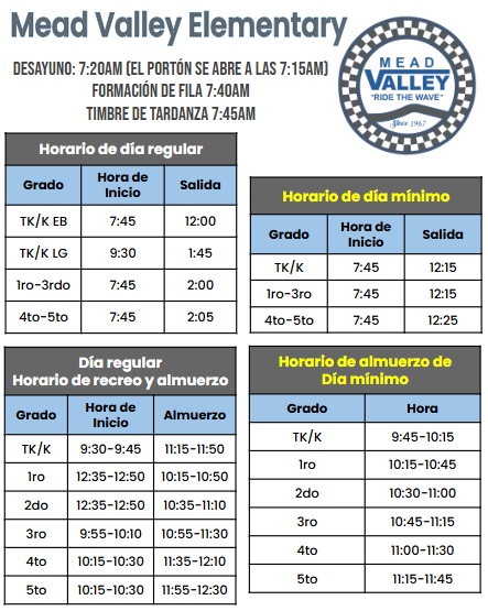 TK-5 Bell Schedule SPAN